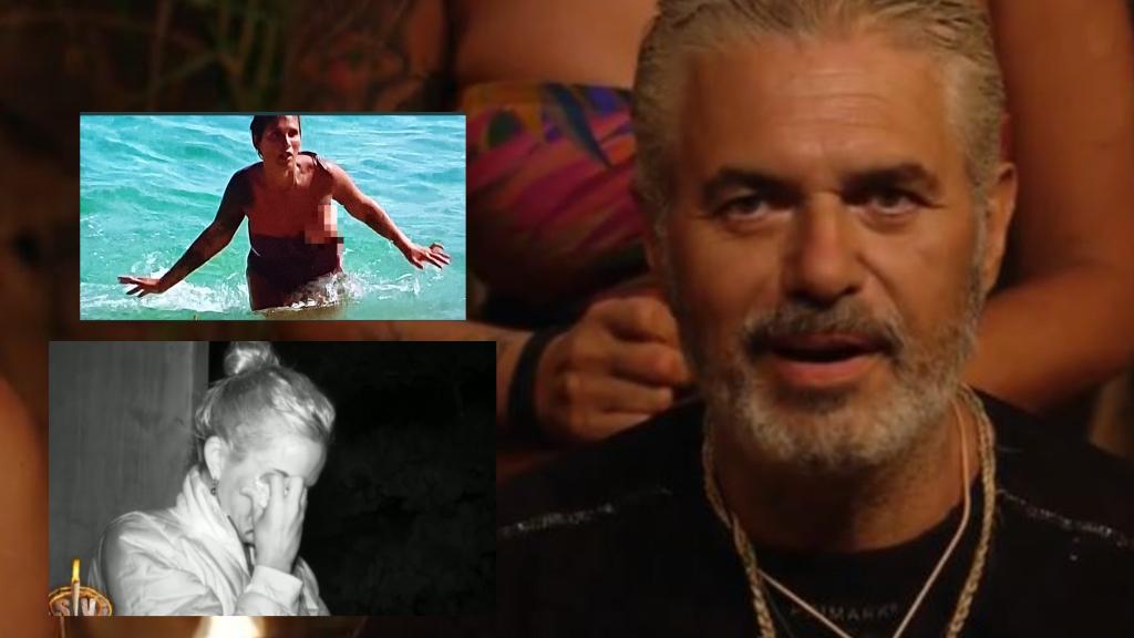 Agustín Bravo junto a Lara Sajen y Marta López en montaje de BLUPER.