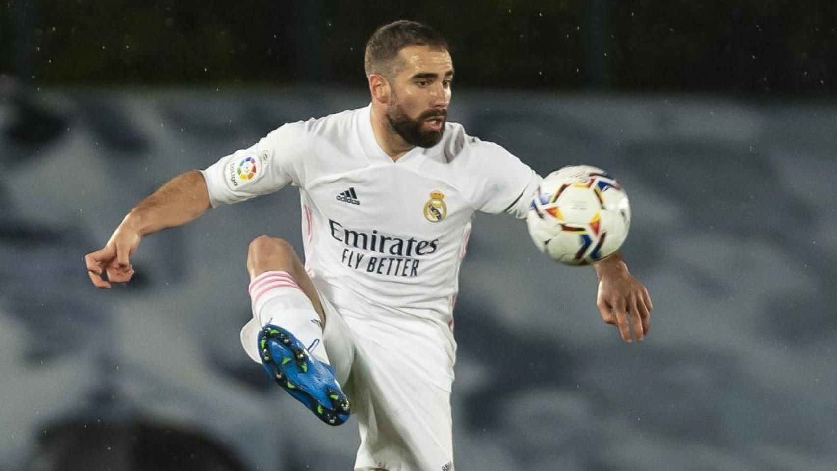 Dani Carvajal, en un partido del Real Madrid en la temporada 2020/2021