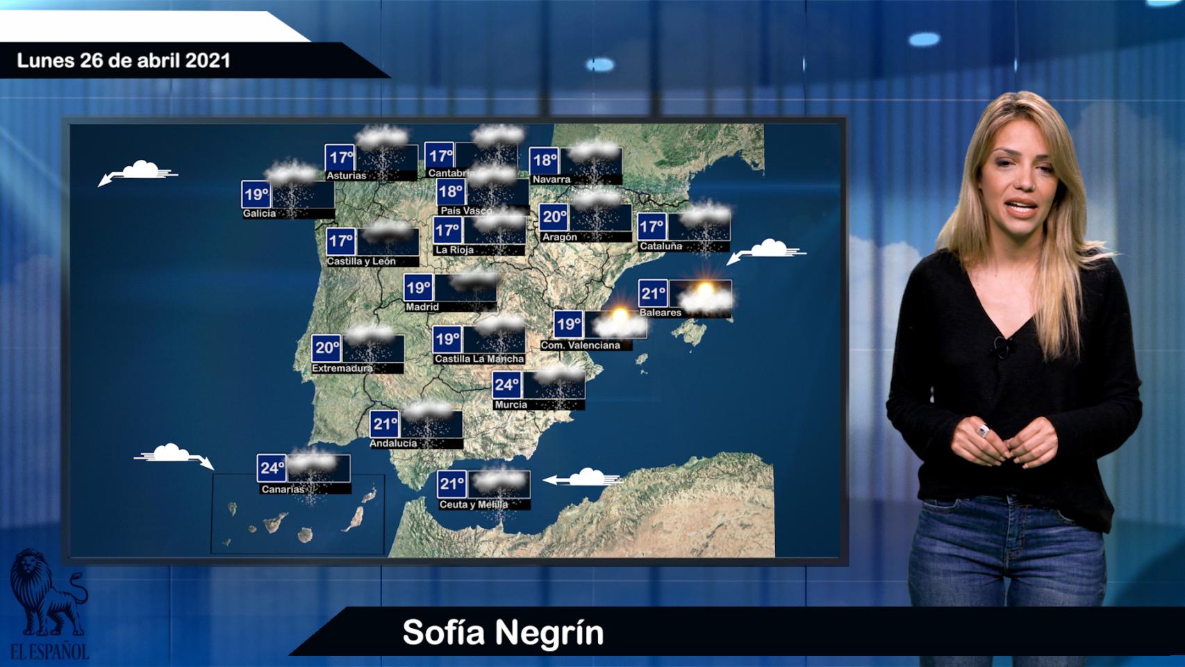 El tiempo en España para el lunes 26 de abril.