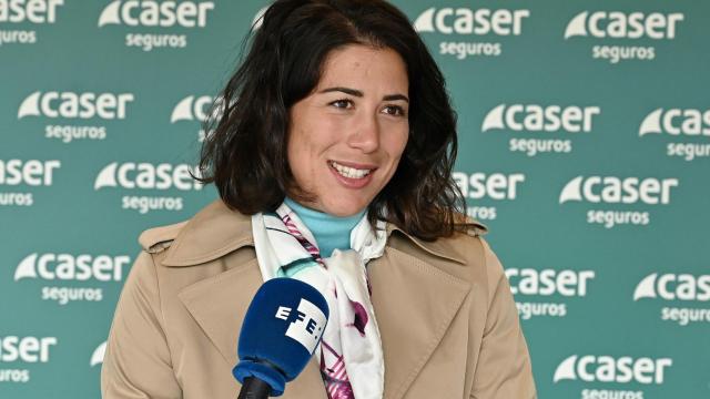 Garbiñe Muguruza, durante un acto publicitario