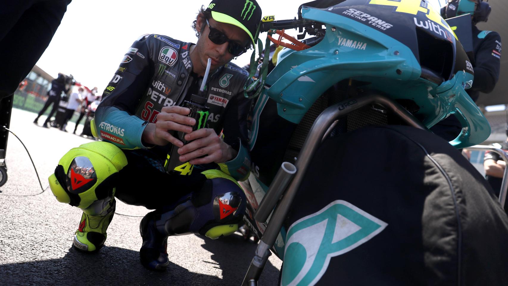 Valentino Rossi, antes de una carrera de MotoGP en 2021