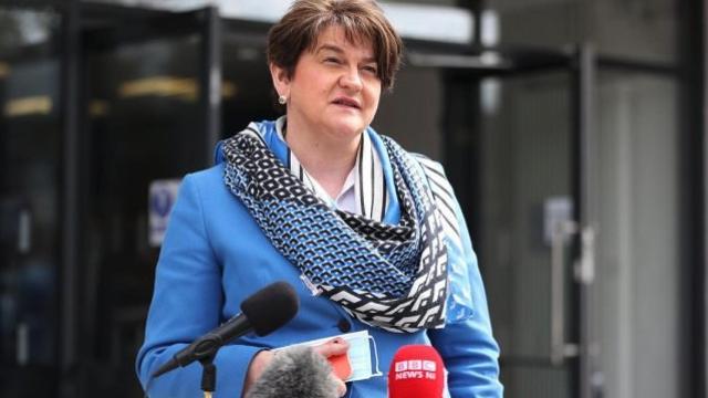 La ministra principal norirlandesa, la unionista Arlene Foster, en una imagen de archivo.