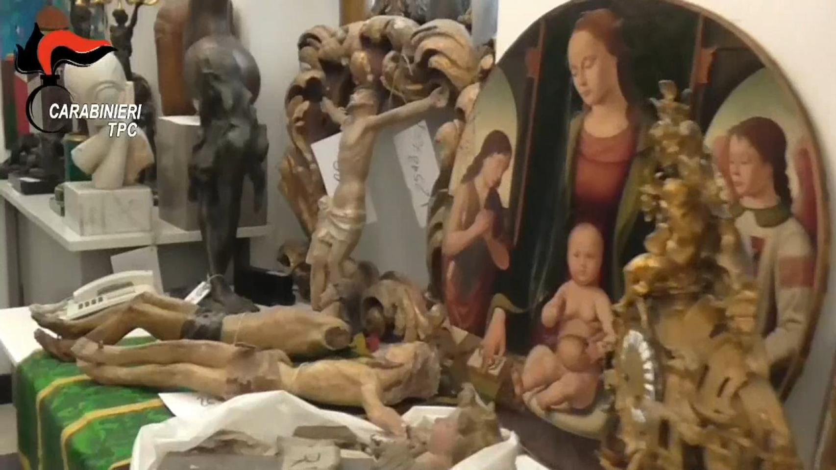 Algunas de las obras de arte rescatadas