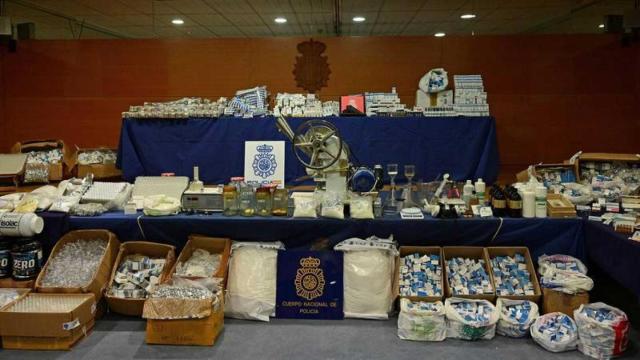 El lote completo incautado en la operación Merlot.