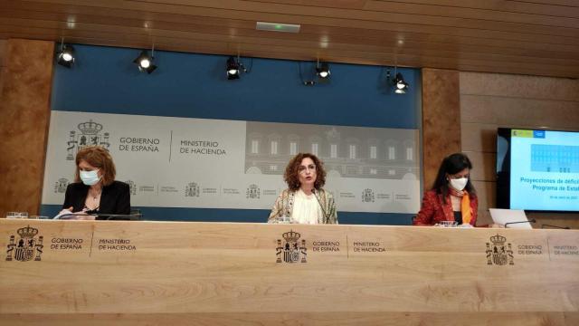 María Jesús Montero, ministra de Hacienda durante la presentación del Plan de Estabilidad.