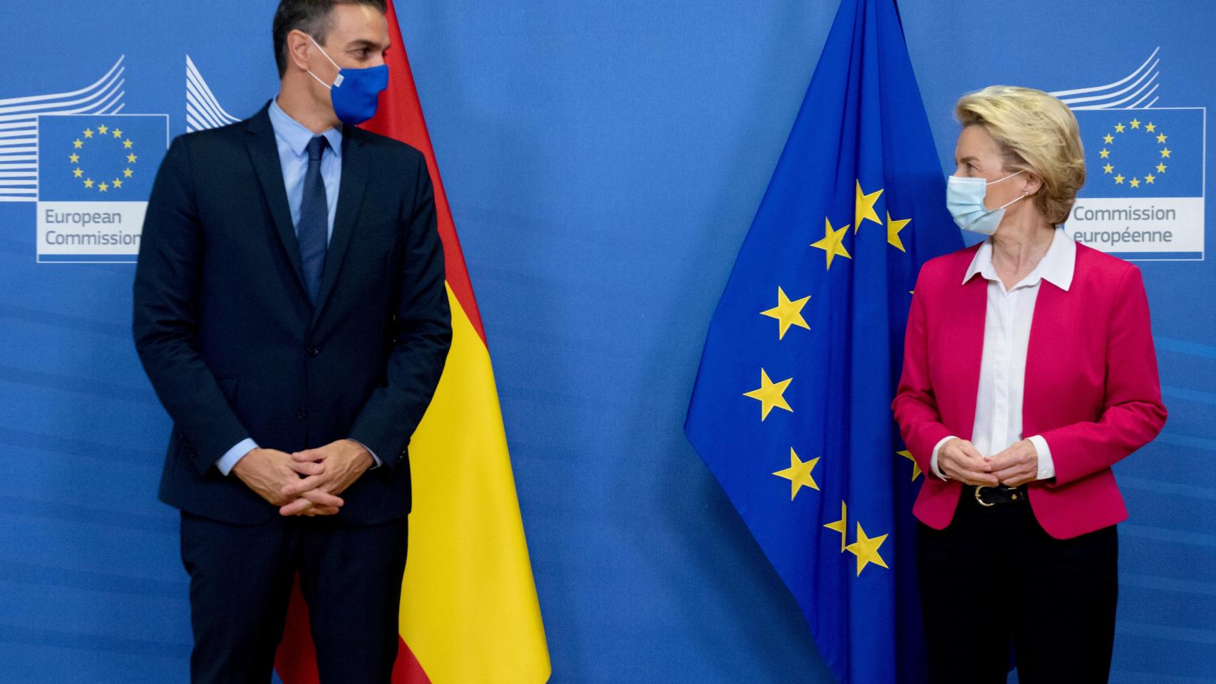 Pedro Sánchez y Ursula von der Leyen, durante su última reunión en Bruselas en septiembre de 2020