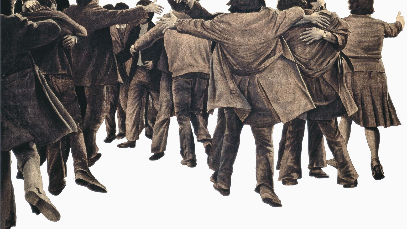 El abrazo, de Juan Genovés.