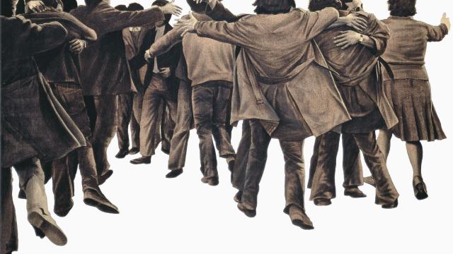 El abrazo, de Juan Genovés.