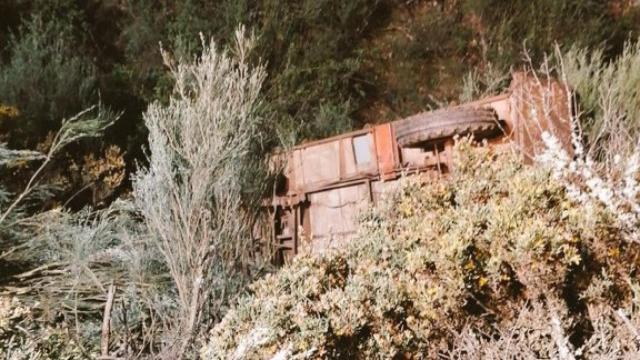 Accidente de un tractor./ Archivo