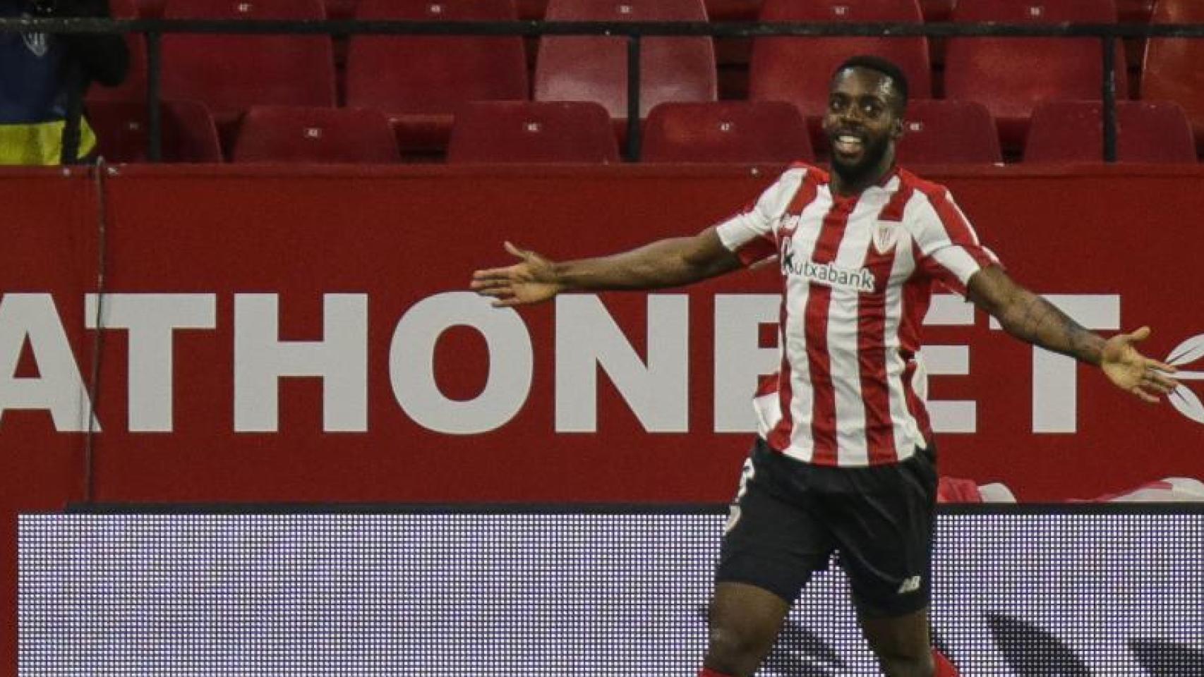 Iñaki Williams celebra su gol con el Athletic al Sevilla