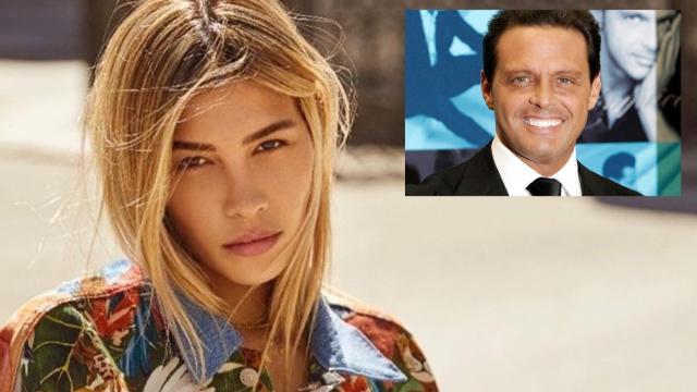 Michelle Salas, la hija de Luis Miguel, en montaje de JALEOS junto al cantante.