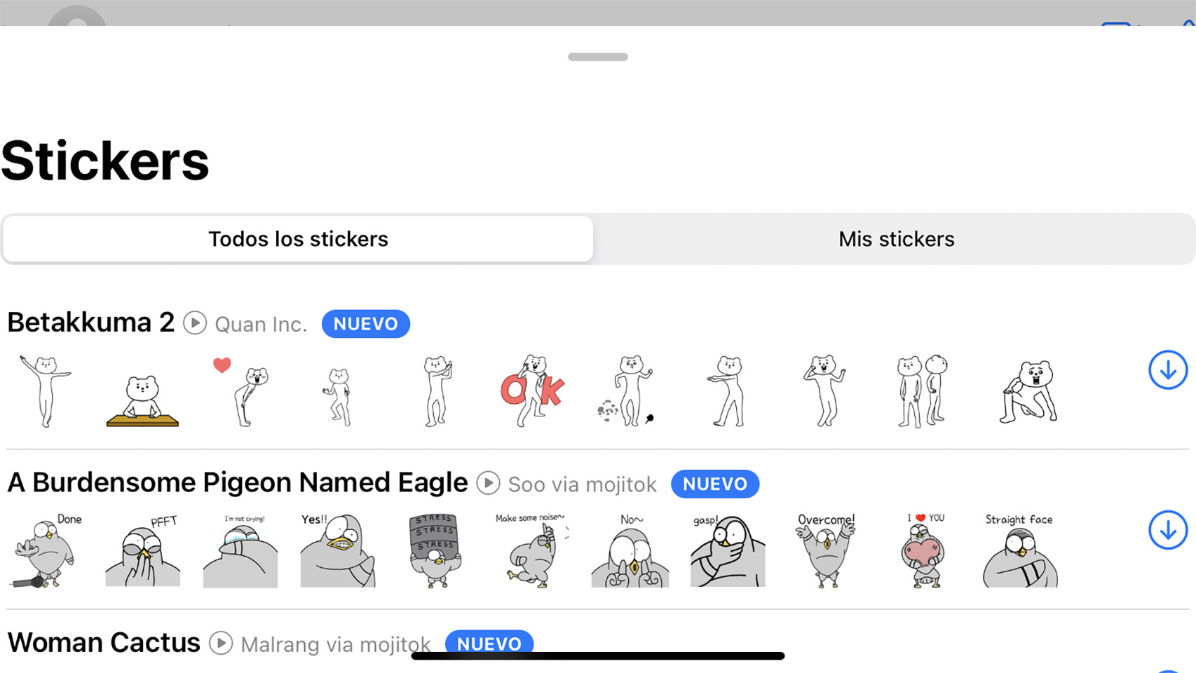 Nuevos stickers de WhatsApp.