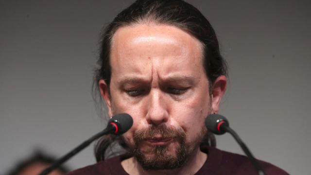 Pablo Iglesias comparece ante los medios.