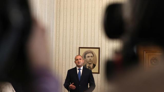 El presidente de Bulgaria en su declaración al país.