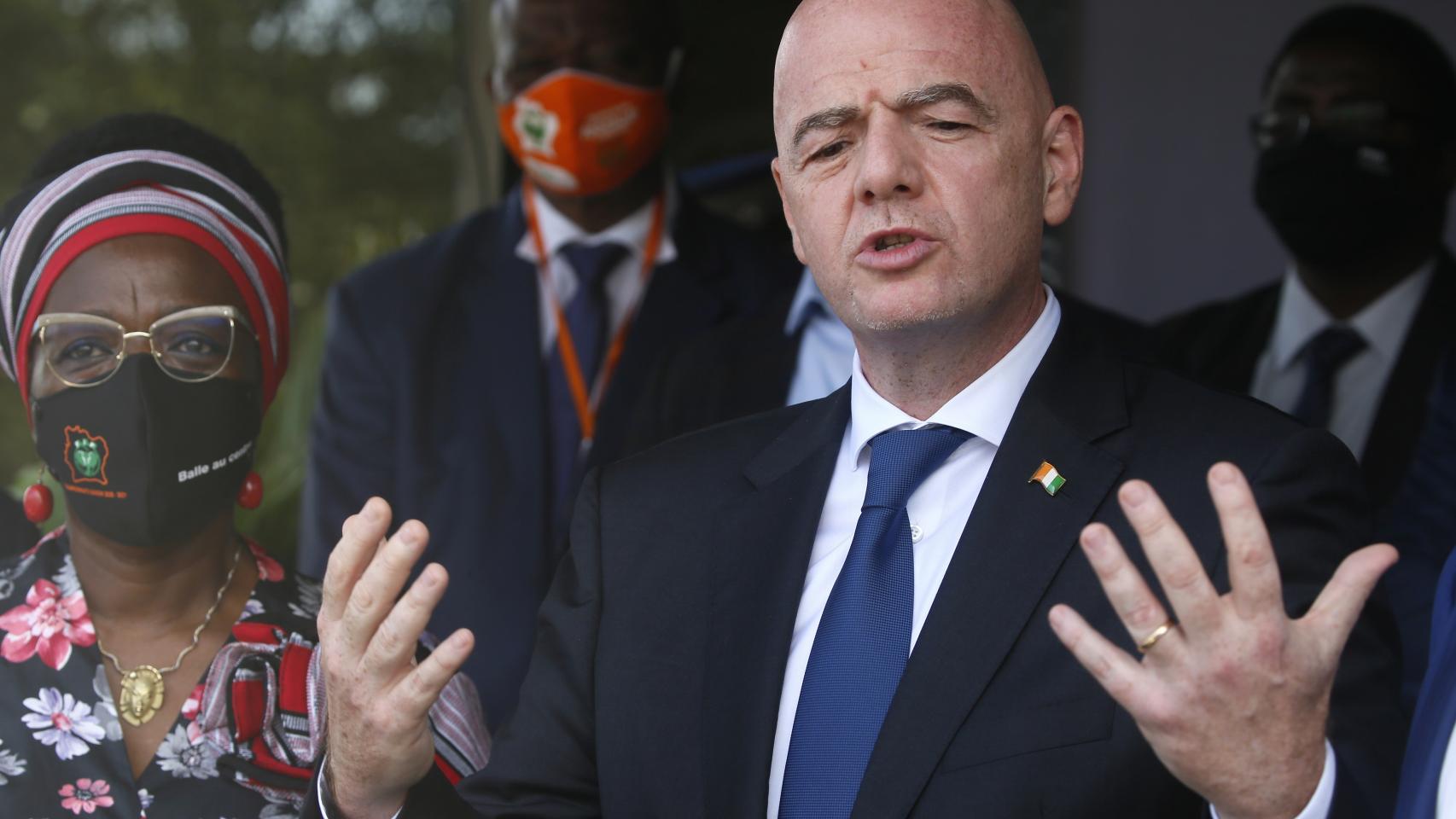 Gianni Infantino, en Costa de Marfil