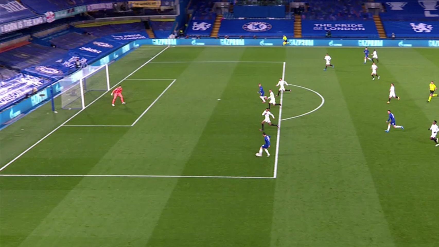 Fuera de juego de Timo Werner que provocó que su gol fuera anulado