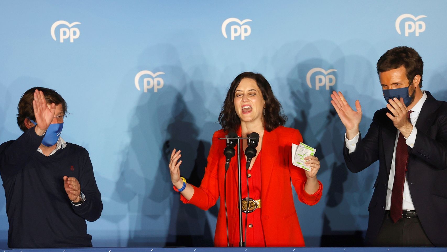 Ayuso, durante su discurso.