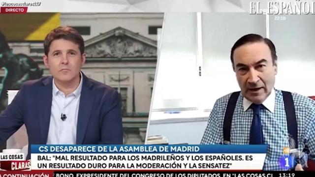 Pedro J. Ramírez durante su intervención en TVE este miércoles.