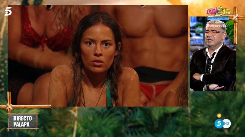 Melyssa Pinto junto a Jorge Javier esta noche de jueves.