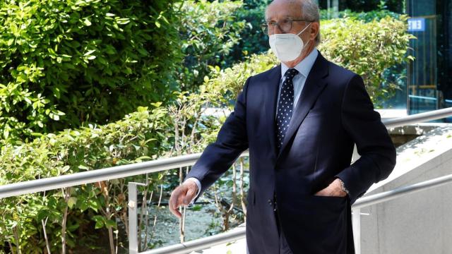 Antonio Brufau, este viernes a su salida de la Audiencia Nacional./