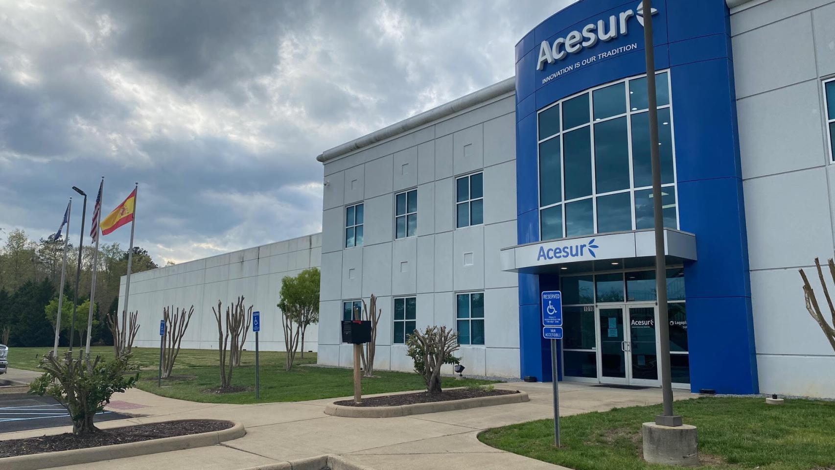 Fachada de la planta de Acesur en EEUU.