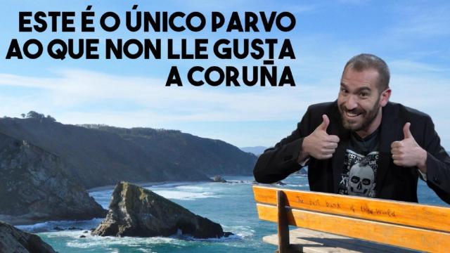 La imagen de Jorge Ponte en el banco más bonito del mundo, en Loiba.