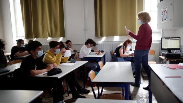 Un aula de una escuela francesa.