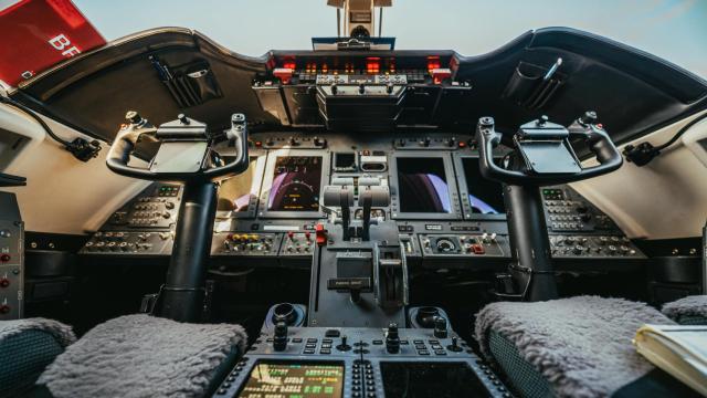 Cabina de avión en una imagen de archivo.