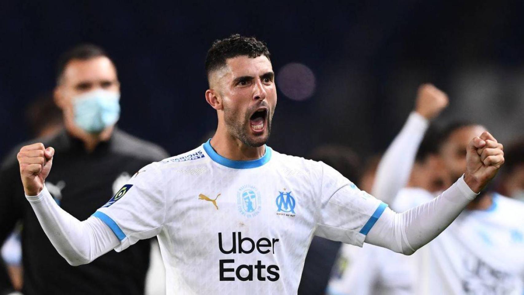 Álvaro González, en un partido del Olympique de Marsella