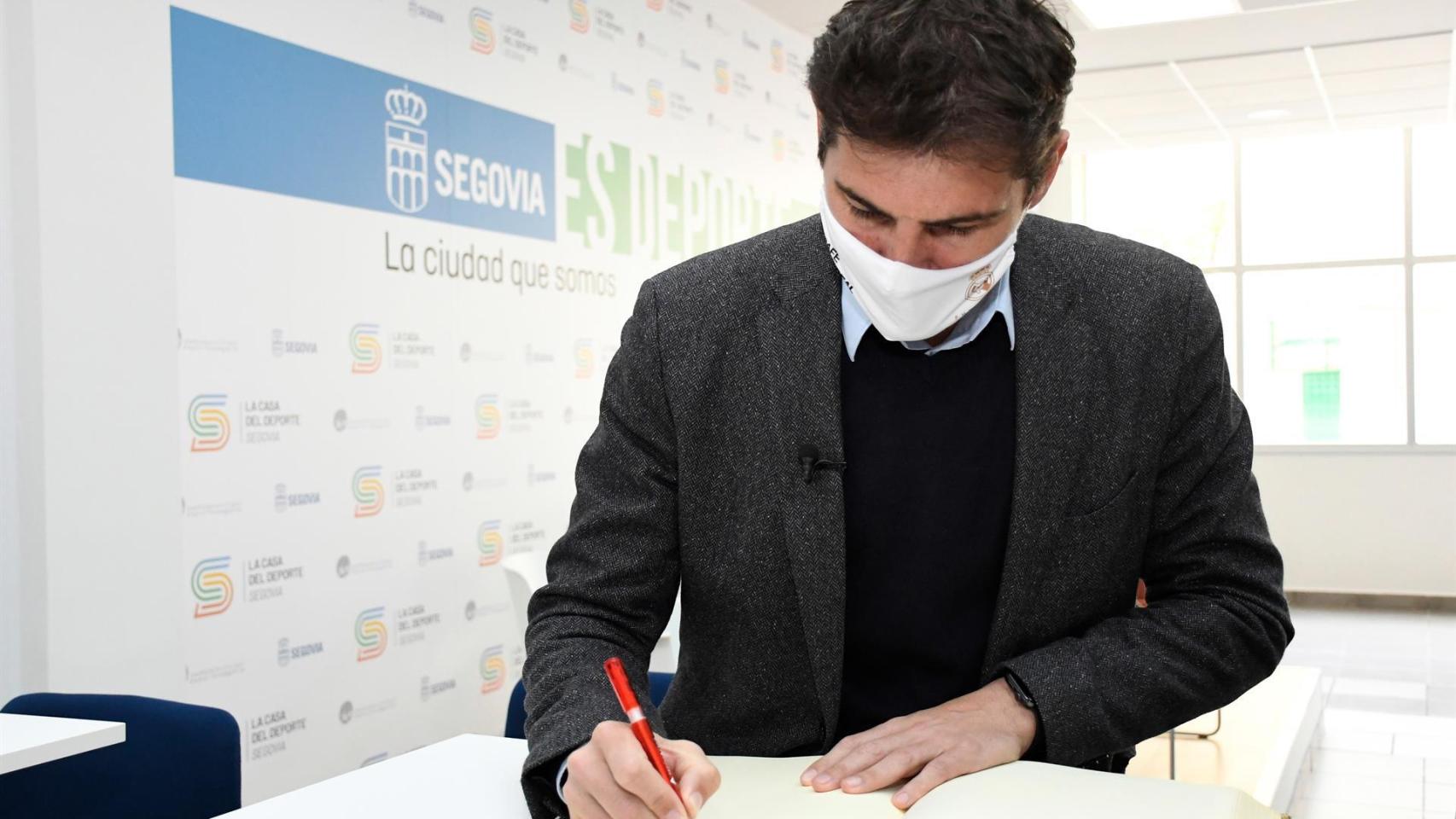 Iker Casillas, en un acto de la Fundación Real Madrid en Segovia