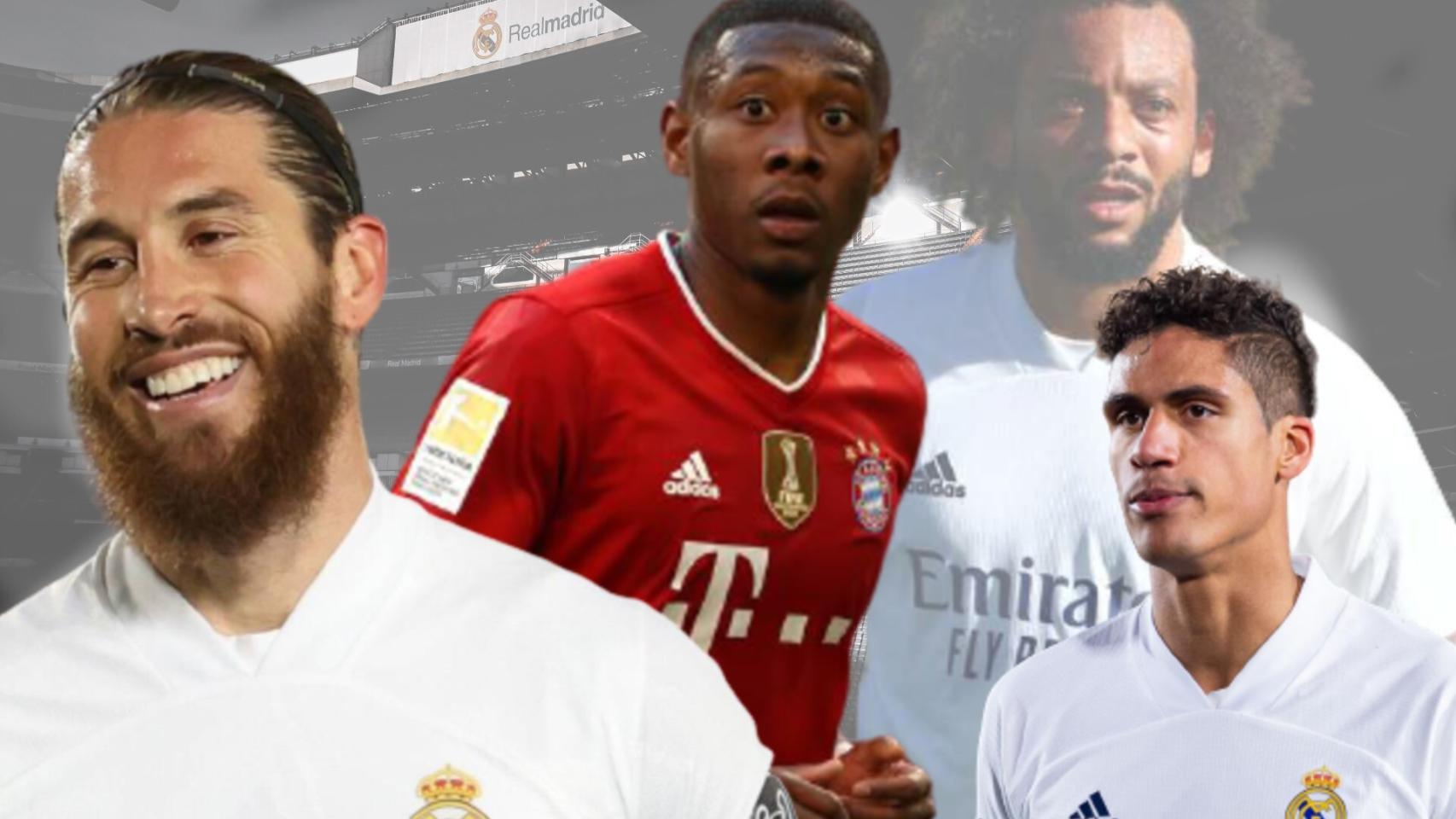 Sergio Ramos, David Alaba, Marcelo y Raphaël Varane