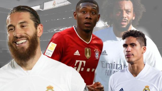 Sergio Ramos, David Alaba, Marcelo y Raphaël Varane