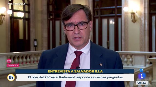 Salvador Illa durante la entrevista.