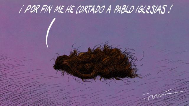 Pablo Iglesias se corta la coleta.