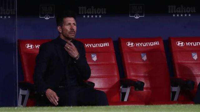 El 'Cholo' Simeone, en el banquillo del Wanda Metropolitano