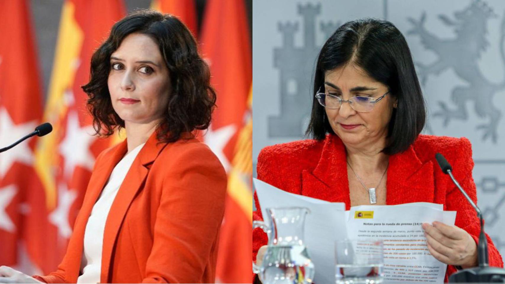Isabel Díaz Ayuso y Carolina Darias.