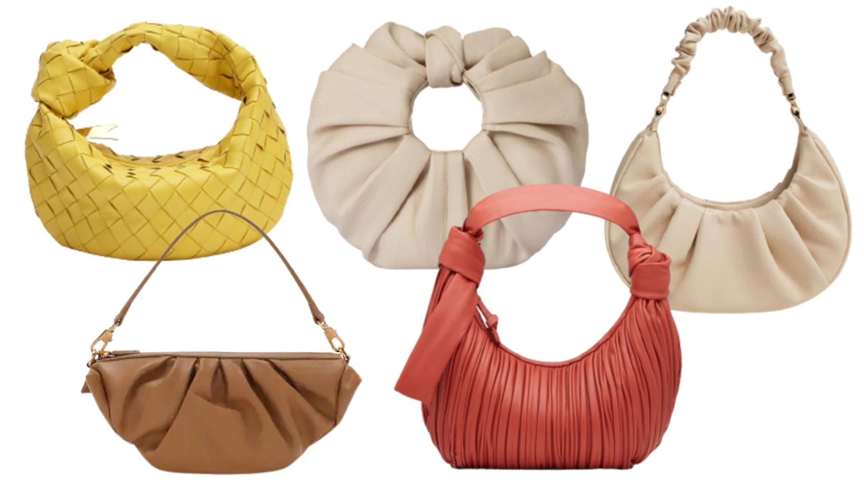 Varios bolsos del tipo 'cruasán' en un montaje de JALEOS.