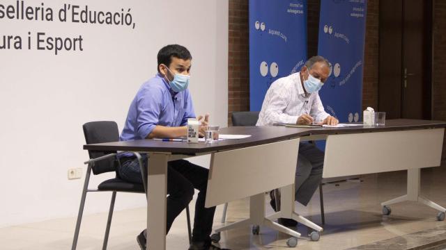 El conseller nacionalista Vicent Marzá y su número dos, el socialista Miquel Zoler.