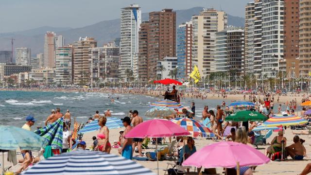 Playa de Levante de Benidorm, este fin de semana.