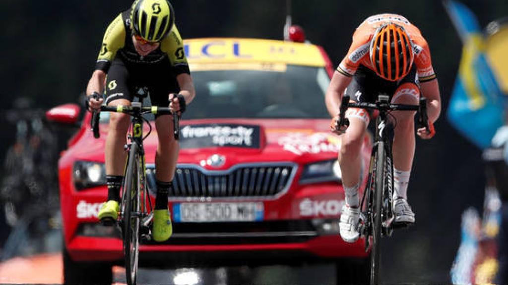 Van Vleuten y Van der Breggen peleando por La Course by Le Tour 2018