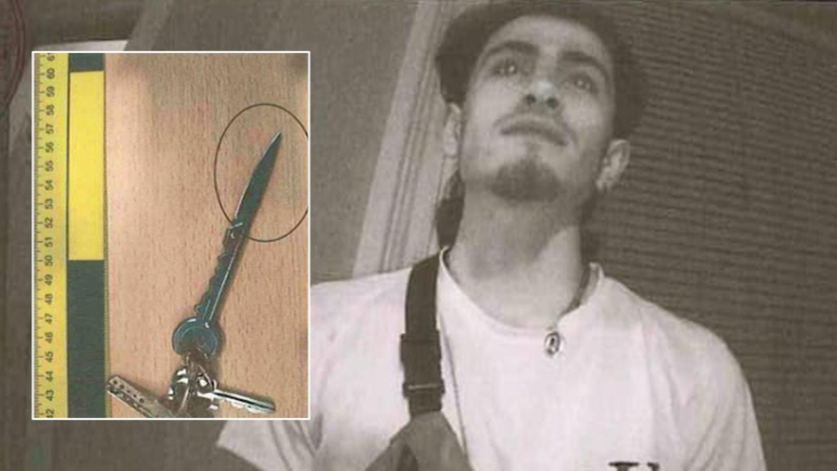 La llave-navaja del asesinato de Jumilla y Kevin al ser requerido por las Fuerzas de Seguridad para identificarse.