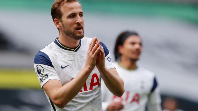 Harry Kane se lamenta durante un partido del Tottenham