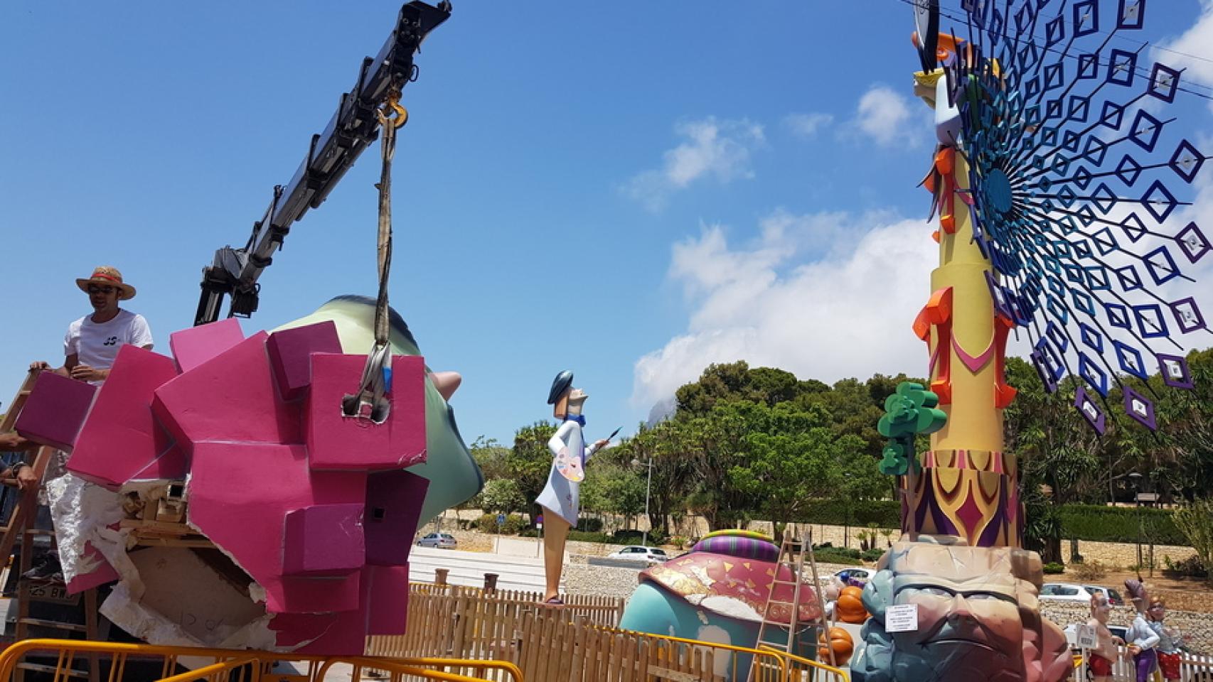 Les Fogueres de Xàbia, en una imagen difundida por el Ayuntamiento.