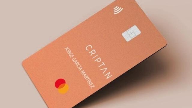 La tarjeta que Criptan ha lanzado junto a Mastercard.