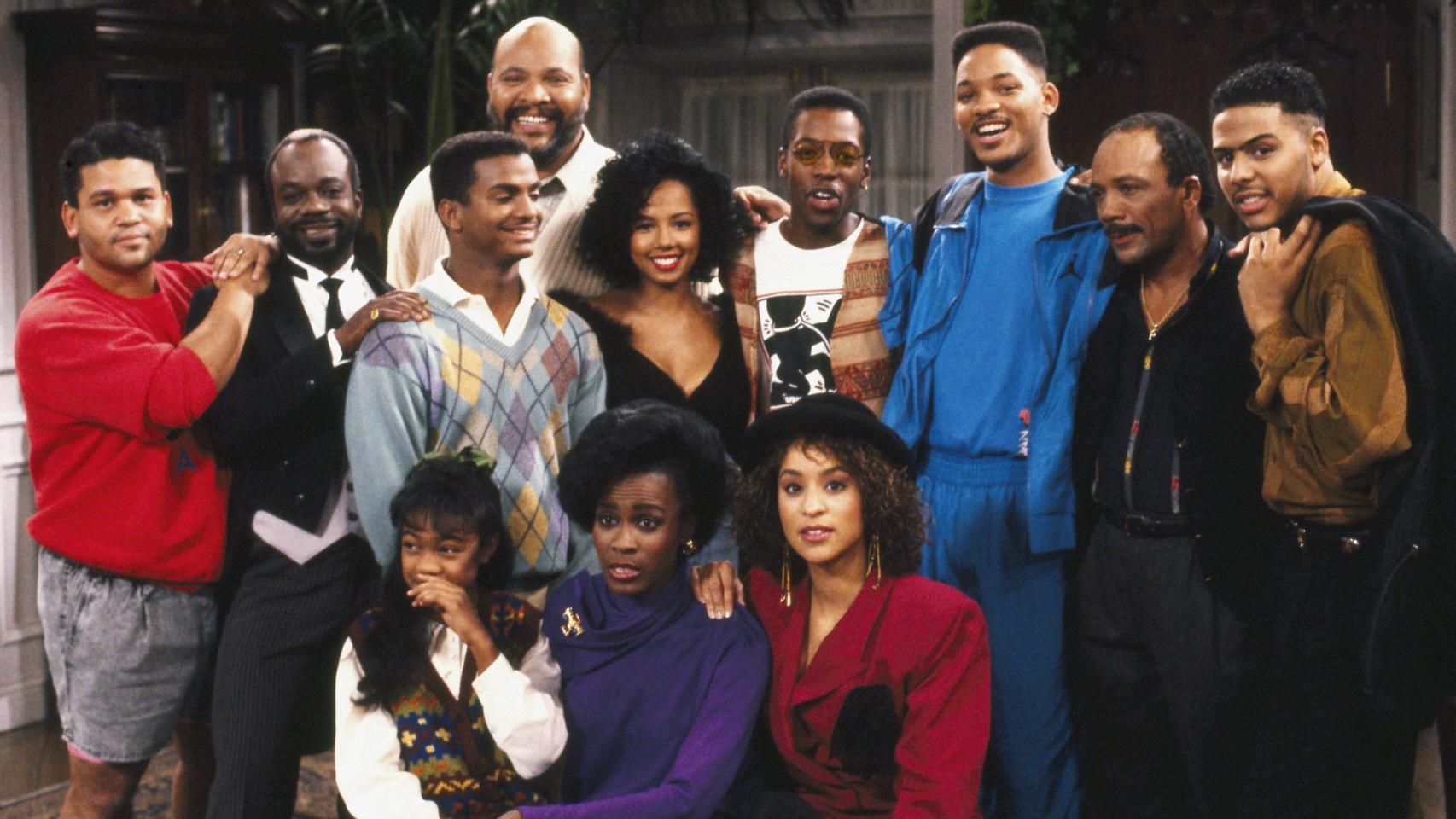 El reparto de 'El príncipe de Bel-Air'.