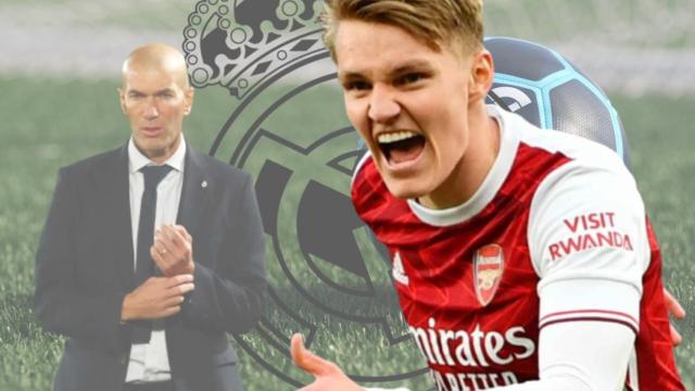 Zinedine Zidane y Martin Odegaard