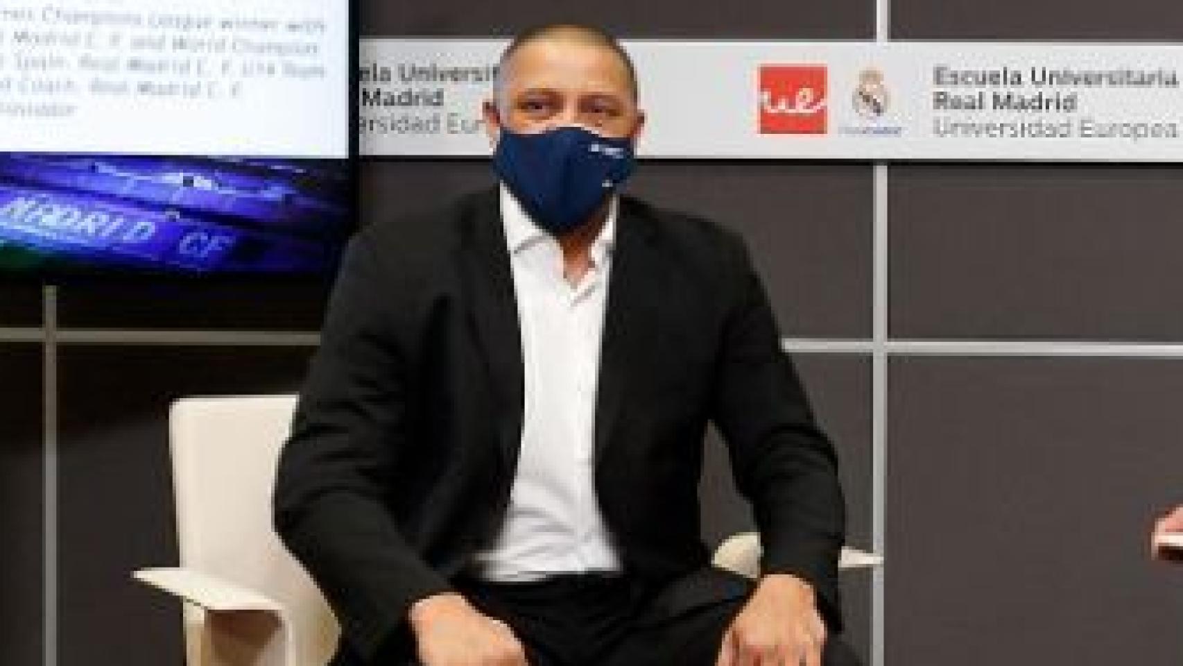 Roberto Carlos, en la Semana Blanca de la Escuela Universitaria Real Madrid Universidad Europea