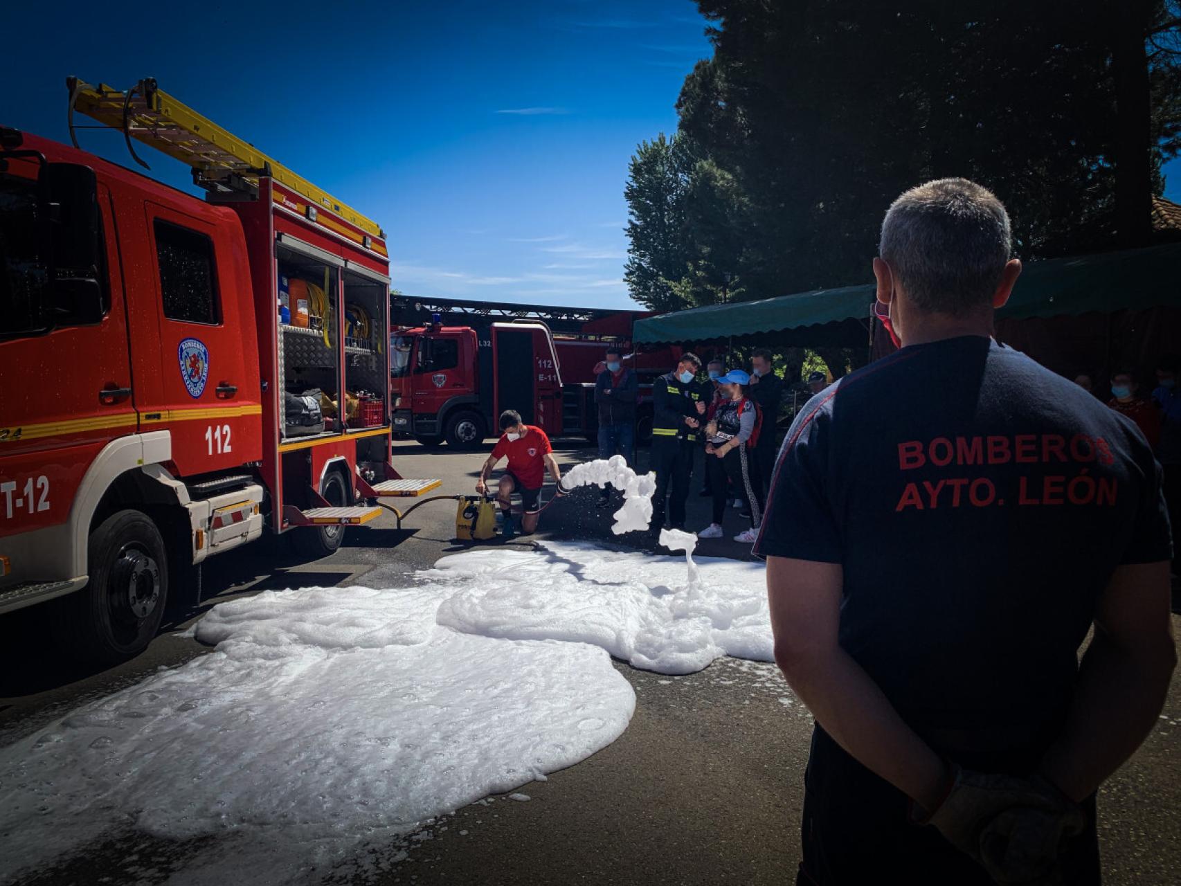 Imagen de archivo de los bomberos del Ayuntamiento de León.