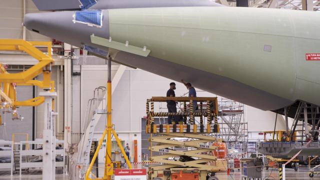 Línea de montaje de Airbus en Tablada (Sevilla)