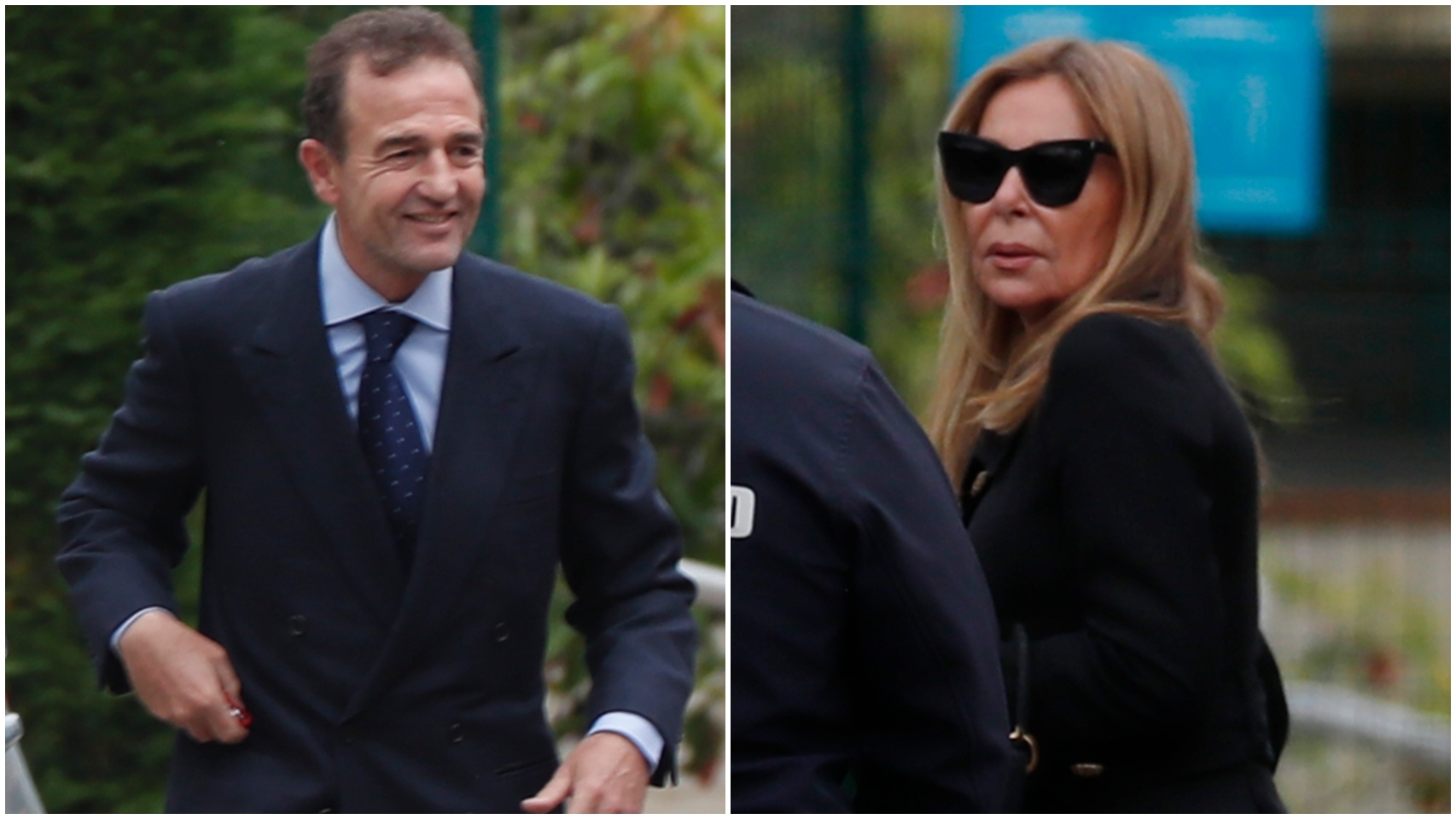 Alessandro Lequio y Ana Obregón en el funeral de Ana María Obregón.